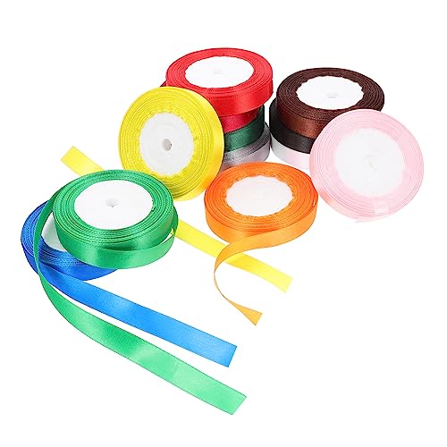 Housoutil 12Stücke Dekoratives Geschenkband Satin Breit Für DIY Projekte Hochzeiten Kunsthandwerk Und Geschenktüten Verschiedenen Farben Erhältlich von Housoutil