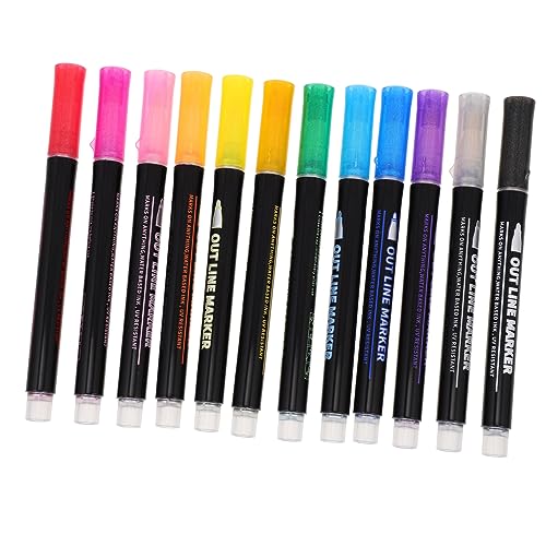Housoutil 12Stücke Marker Stifte Farben Multifunktions Farbmarkierungen Für Zeichnungen Handlettering Und Projekte Für Basteln Housoutil 12Stücke Marker Stifte Farben Multifunktions Farbmarkierungen Für Zeichnungen Handlettering Und Projekte Für Basteln von Housoutil