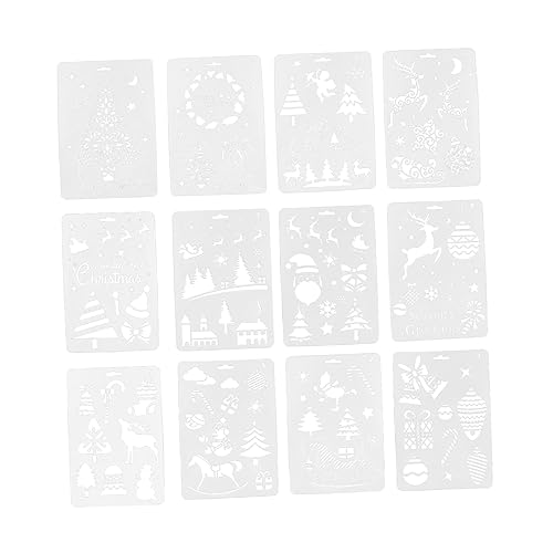 Housoutil 12Stücke Weihnachts Malvorlagen Hohlzeichnung Schablonen Für Bastelprojekte Und Festliche Dekorationen Housoutil 12Stücke Weihnachts Malvorlagen Hohlzeichnung Schablonen Für Bastelprojekte Und Festliche Dekorationen von Housoutil