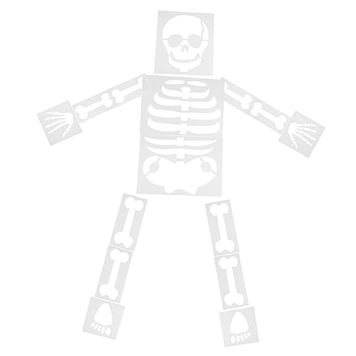 Housoutil 15 Blatt Teiliges Set Halloween Skelett Malvorlagen Wiederverwendbare Schablonen für Wanddekoration und DIY Projekte Geeignet für Kreative und Gruselige Halloween von Housoutil