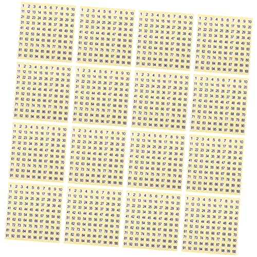 Housoutil 15 Bögen Digitale Aufkleber Aufklebernummern Etiketten Aufkleber Vinyl Nummern Verschiedene Kleine Zahlenaufkleber Größenaufkleber Monatsplaner Aufkleber Für von Housoutil