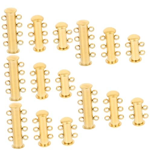 Housoutil 15 Stck. Teiliges Schmuckverbinder Langlebiger Metallischer Kettenverschluss für Mehrreihige Halsketten und Armbänder Rostfrei Kompakt Leicht für DIY Schmuckherstellung Housoutil 15 Stck. Teiliges Schmuckverbinder Langlebiger Metallischer Kettenverschluss für Mehrreihige Halsketten und Armbänder Rostfrei Kompakt Leicht für DIY Schmuckherstellung von Housoutil