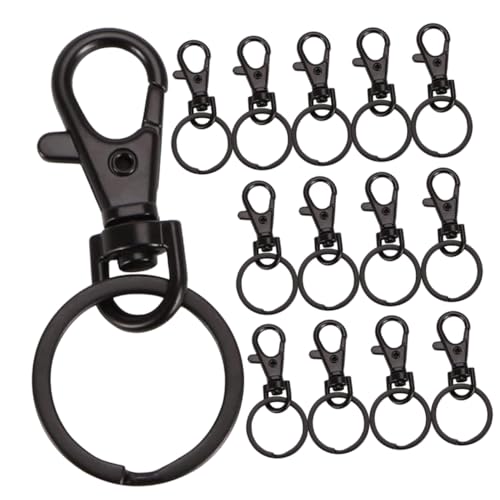 Housoutil 15 Stück Karabiner Schlüsselanhänger Verschlüsse Schlüsselkettenringe bastelbedarf carabiner hook schlüsselringe Schlüsselbundklammern und -ringe DIY Schlüsselanhänger Zubehör von Housoutil