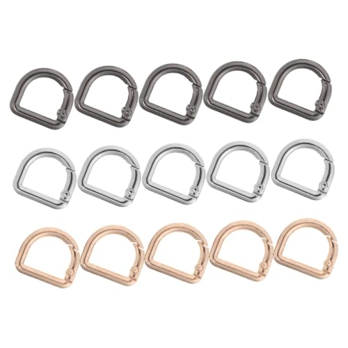 Housoutil 15 Stück Teiliges D ring Federring Schlüsselclips aus Metall Federnde Schnappverschlüsse für Handtaschen Rucksäcke Gürtel und DIY Schmuck Langlebige Vielseitige Taschen hardware Housoutil 15 Stück Teiliges D ring Federring Schlüsselclips aus Metall Federnde Schnappverschlüsse für Handtaschen Rucksäcke Gürtel und DIY Schmuck Langlebige Vielseitige Taschen hardware von Housoutil