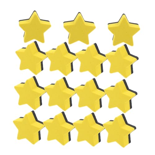 Housoutil 15 Stück Whiteboard-Radierer magnetische Radiergummis wischen frontscheibenwischer whiteboard radierer trockene Radiergummis Magnetische Löscher für Whiteboards Filzstoff Yellow von Housoutil