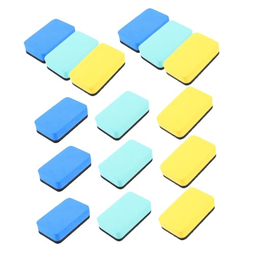 Housoutil 15 Stück büromaterial office supplies bürogadges Whiteboard Tafelwischer Whiteboard trocken abwischbar Whiteboard-Radierer Pastell Büro-Trockenlöscher trockene Radiergummis gefühlt von Housoutil