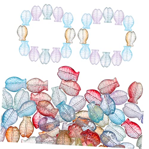 Housoutil 150 Stück Armband Anhänger Handwerk - Reiz Für Schmuckhersteller Zur Schmuckherstellung Winzig Süße Süße Fischperlen Kawaii- Schmuck Machen Glas von Housoutil