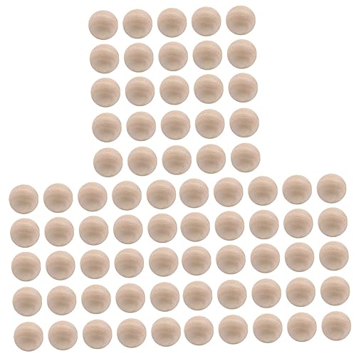 Housoutil 150 Stück Große Lotus Holz Rundperlen Diy Malen Bastel Zubehör ohne Loch Naturholzfarbe für Schmuckherstellung und Kreative Projekte von Housoutil