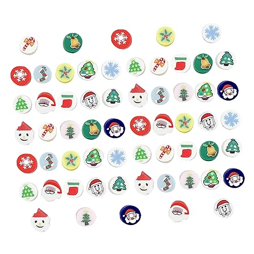 Housoutil 150 Stück Teiliges Weihnachts Perlen zum Schmuck Basteln Weiche Polymer Clay Beads für Halsketten und Armbänder Glatte Oberfläche Langlebig Vielseitig für DIY Handwerk und von Housoutil