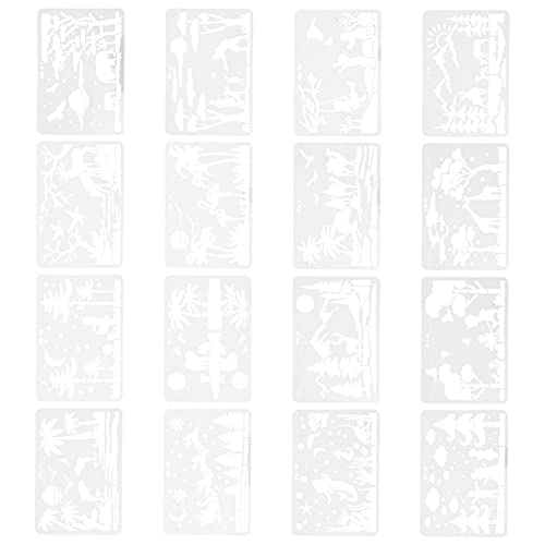 Housoutil 16 Blatt Schablonen für Praktische Zeichenschablonen Wiederverwendbare Vorlagen für Sprühen und Ausmalen für Diy Projekte und Heimdekoration Housoutil 16 Blatt Schablonen für Praktische Zeichenschablonen Wiederverwendbare Vorlagen für Sprühen und Ausmalen für Diy Projekte und Heimdekoration von Housoutil