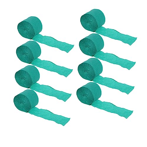 Housoutil 16 Rollen Teiliges Weihnachts Krepppapier Grün Dekorative Farbige Geriffelte Party Streamer für Geburtstagsfeiern Leichte Einfach Anzubringende Bastelrolle zur Festdekoration von Housoutil