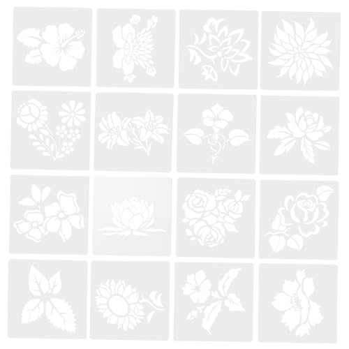 Housoutil 16 Stück Teiliges Set Kreative Malvorlagen Wiederverwendbare Pflanzen Schablonen für Diy Malerei für Wand und Möbelgestaltung Housoutil 16 Stück Teiliges Set Kreative Malvorlagen Wiederverwendbare Pflanzen Schablonen für Diy Malerei für Wand und Möbelgestaltung von Housoutil