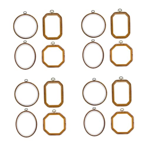 Housoutil 16 Stück Teiliges Stickrahmen Set Imitat Holz Rund Oval Vielseitiger Halter für DIY Handwerk Anfänger Effizientes Sticken Dekorative Kunst Housoutil 16 Stück Teiliges Stickrahmen Set Imitat Holz Rund Oval Vielseitiger Halter für DIY Handwerk Anfänger Effizientes Sticken Dekorative Kunst von Housoutil