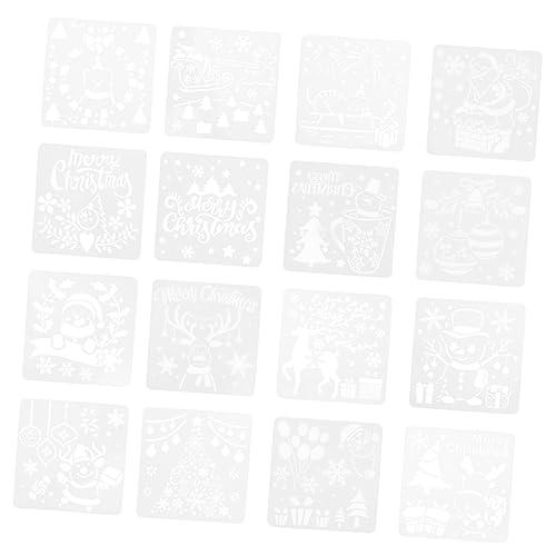 Housoutil 16 Stück Teiliges Weihnachts Schablonen Wiederverwendbare Malvorlagen für Diy Basteln Vielseitige Xmas Painting Templates Einfache Anwendung für Wand und Geschenkdekoration Housoutil 16 Stück Teiliges Weihnachts Schablonen Wiederverwendbare Malvorlagen für Diy Basteln Vielseitige Xmas Painting Templates Einfache Anwendung für Wand und Geschenkdekoration von Housoutil