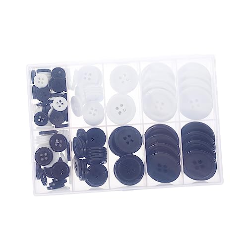 Housoutil 160 Stück Teiliges Set Schwarzen und Weißen Harzknöpfen für Anzüge Runde Nähknöpfe mit Löchern für Diy Mode und Kleidung Housoutil 160 Stück Teiliges Set Schwarzen und Weißen Harzknöpfen für Anzüge Runde Nähknöpfe mit Löchern für Diy Mode und Kleidung von Housoutil