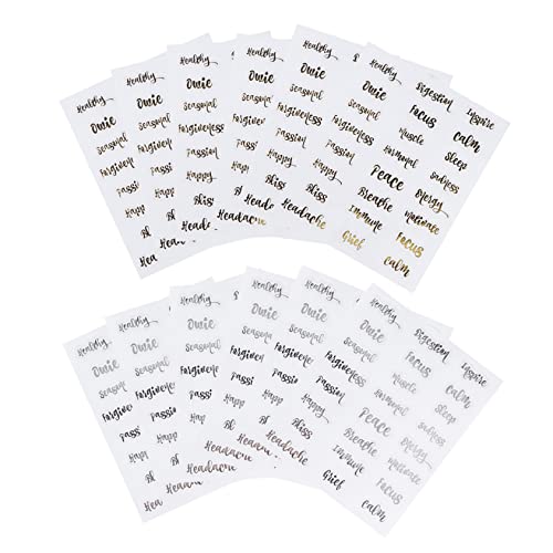 Housoutil 18 Blatt Diy Flaschenetiketten Selbstklebende Aufkleber für Ätherische Öle und Kosmetikflaschen Gold und Silber zur Organisation und Beschriftung von Flaschen von Housoutil