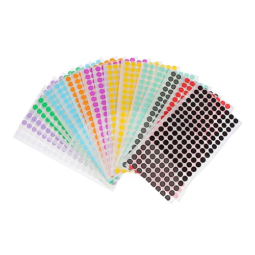 Housoutil 18 Blatt zufällige Farbe, klassifizierte Punkte, praktische selbstklebende Markierungsetiketten für Zuhause, Planer, Basteln und Erinnerungen, einfach zu bedienen, zufällige Farbe von Housoutil