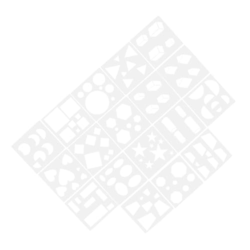 Housoutil 18 Stück Teiliges Malschablonen für Wiederverwendbare Geometrische Malvorlagen Pet für Zeichnen und Diy Kunstprojekte für Bastelarbeiten und Scrapbooking von Housoutil