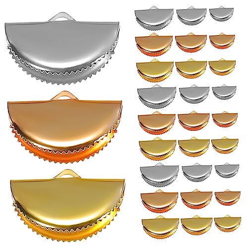 Housoutil 180 Stk. Teiliges Legierungsbandklemmen in Mischfarben Leichte Rostfreie Schmuck Clips für Kordel und Bandenden zum Basteln von Armbändern und Halsketten von Housoutil