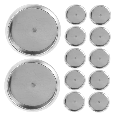 Housoutil 180 Stück Ohrstecker Mit Edelsteinbecken Metall Ohrring Cabochon Rohlinge Lünettenschale Für Ohrringe Flache Runde Ohrring Befunde DIY Cabochon Fassungen von Housoutil