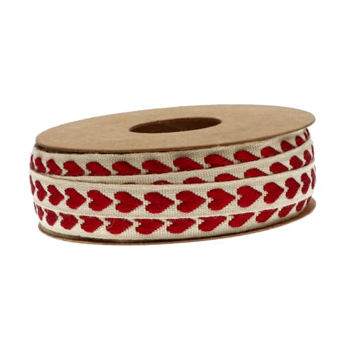Housoutil 1Rolle Breites Dekorationsband Jacquard Mit Herzen Für DIY Geschenkverpackung Party Dekoration Und Arrangements von Housoutil
