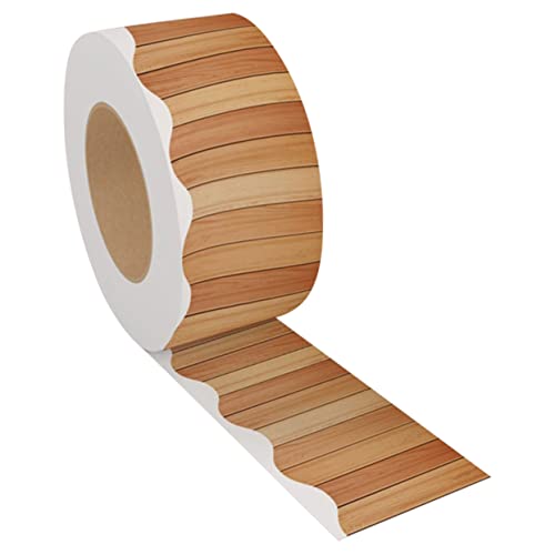 Housoutil 1Rolle Dekorative Holzplanken Bordüre Für Notizen Klassisches Design Flexible Anwendung Für Klassenzimmer Büro Türen Und Whiteboards Stilvolle Wanddekoration von Housoutil