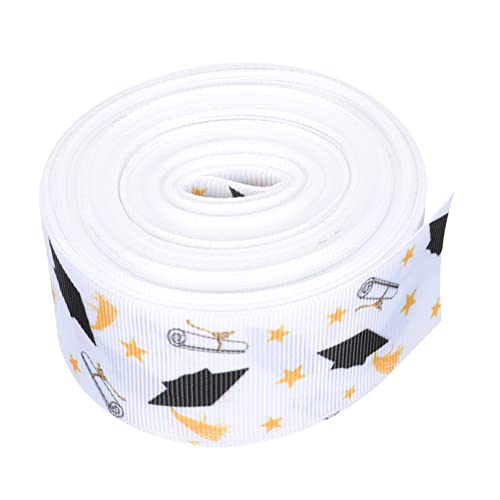 Housoutil 1Rolle Dekoratives Geschenkband Für Abschlussfeiern DIY Ribbons Mit Schleifen Für Kuchenverpackungen Für Zeremonien Partys Und Feierlichkeiten von Housoutil