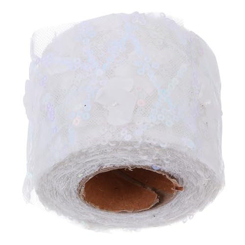 Housoutil 1Rolle Schmetterlingsband Zartem Organza Gesticktes Paillettenband für DIY Projekte Geschenkverpackung Dekoration von Kleidung und Haarschmuck Vielseitig Einsetzbar von Housoutil