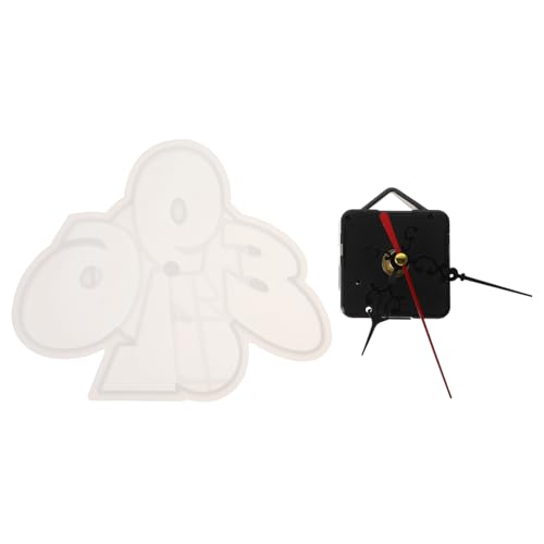 Housoutil 1Satz DIY Silikon Taktform für Wanduhr Gießform Hochwertigem Silikon Kompatibel mit Epoxidharz Geschenkidee für Familie und Einfach zu Verwenden von Housoutil