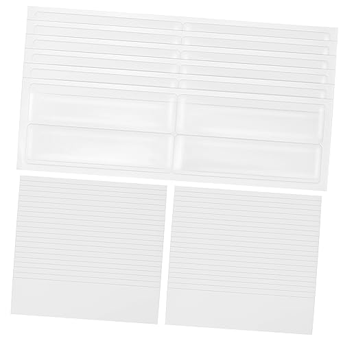 Housoutil 1Satz Kreditkarten Organizer mit Selbstklebenden Etikettenhaltern Transparente Klebetaschen und Beschreibbaren Papieretiketten für Büro für Optimale von Housoutil