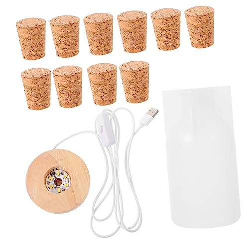 Housoutil 1Satz Silikon Form Set Teiliges DIY Harz Gießform Set mit Lampensteckern und Warmgelben Lampensockel für Tischlampen und Dekorationen von Housoutil