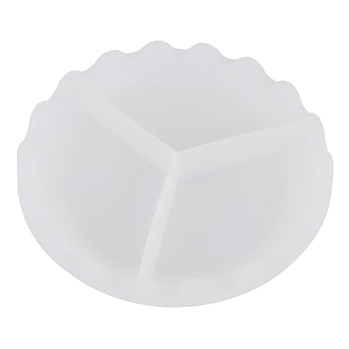 Housoutil 1Stück DIY Silikonform für Epoxidharz Gewellte Spiegelplatte Runde Flache Silikonform für Handarbeiten Umweltfreundliches Material Bastelprojekte von Housoutil