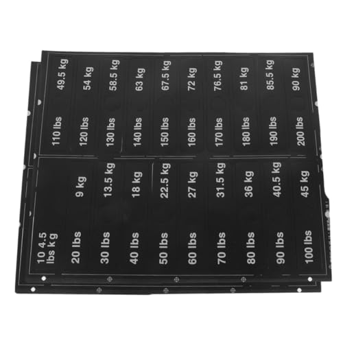 Housoutil 2 Blätter Gewichtsetikett Etiketten Zum Gewicht Der Ausrüstung Aufkleber Mit Gewichten Im Fitnessstudio Aufkleber Für Fitnessstudio-etiketten Hebeaufkleber Pvc Selbstklebend Black Housoutil 2 Blätter Gewichtsetikett Etiketten Zum Gewicht Der Ausrüstung Aufkleber Mit Gewichten Im Fitnessstudio Aufkleber Für Fitnessstudio-etiketten Hebeaufkleber Pvc Selbstklebend Black von Housoutil