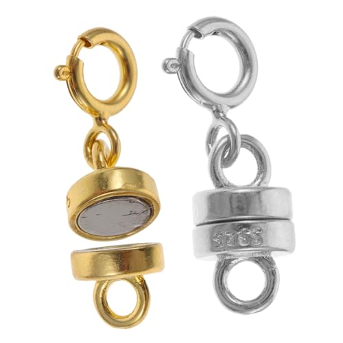 Housoutil 2 Paare Verlängerungskette mit Magnetverschluss Langlebig für Diy Schmuckherstellung Armbänder und Goldfarbener und Platinfarbener Optionen Housoutil 2 Paare Verlängerungskette mit Magnetverschluss Langlebig für Diy Schmuckherstellung Armbänder und Goldfarbener und Platinfarbener Optionen von Housoutil