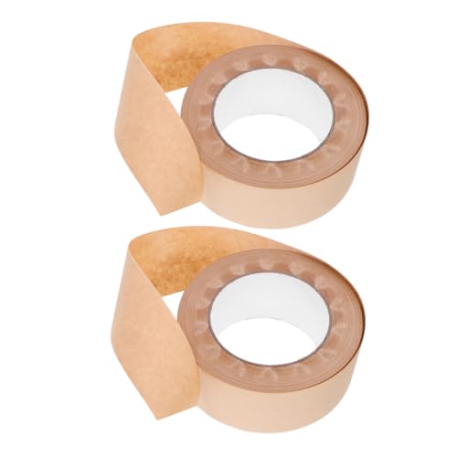 Housoutil 2 Rollen Aquarell-Malband künstler rahmen Malerband für Aquarellmalerei befestigung fixierung Paketband Klebeband Kartonband für den Haushalt Kartonband aus Papier Light Brown von Housoutil