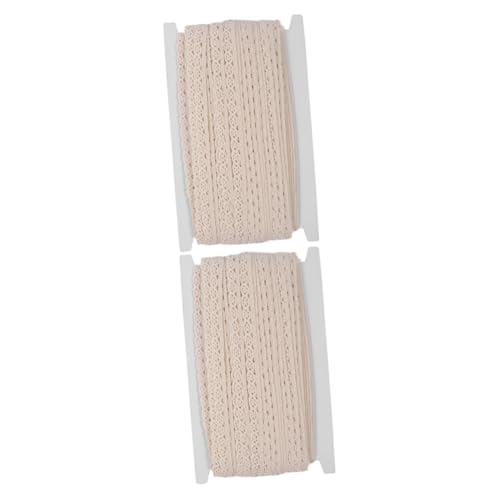Housoutil 2 Rollen Baumwoll Spitzenband Diy Nähzubehör für Tischdecken Vorhänge Kleidung und Bastelarbeiten Yards Naturfarbe Langlebig und Vielseitig Einsetzbar von Housoutil