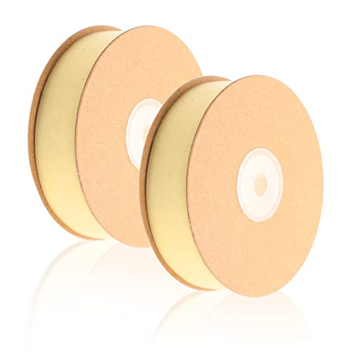 Housoutil 2 Rollen Beflockungsband ribbon bandfeile geschenkverpackungen geschenkpakete bastelzeug Spitzenbänder zum Basteln dekorativ Schleifenzubehör Multifunktionsbänder Nylon Beige von Housoutil
