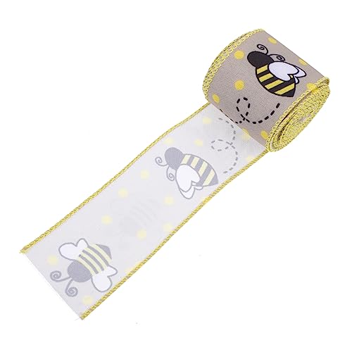 Housoutil 2 Rollen Bienenmuster Dekorationsband für Diy Geschenkverpackung Hochzeitsdeko Hochwertiges Leicht Zuschneidbares Bastelband für Partys und Feste Housoutil 2 Rollen Bienenmuster Dekorationsband für Diy Geschenkverpackung Hochzeitsdeko Hochwertiges Leicht Zuschneidbares Bastelband für Partys und Feste von Housoutil