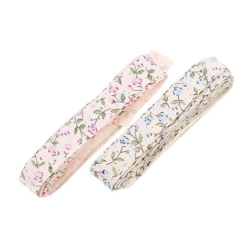 Housoutil 2 Rollen Blumenmuster Baumwollband Yards für Diy Bastelprojekte und Verpackungen Vielseitig Einsetzbar Weich und Langlebig für Hochzeiten und Feste von Housoutil