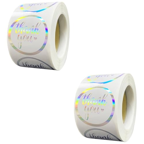 Housoutil 2 Rollen Dankeschön Aufkleber Runde Etiketten für Geschenkverpackungen Briefumschläge und Goodie Bags Selbstklebende Sticker Housoutil 2 Rollen Dankeschön Aufkleber Runde Etiketten für Geschenkverpackungen Briefumschläge und Goodie Bags Selbstklebende Sticker von Housoutil