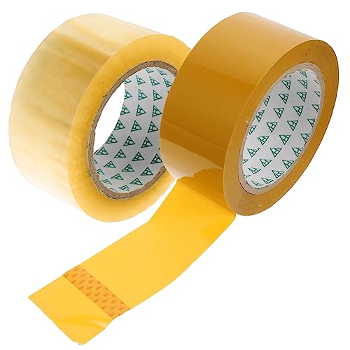 Housoutil 2 Rollen Dichtungsband groß klare Bandverpackung Packband nachfüllen dauerhaft ziehen um büroartikel bürobedarf clear tape tapet tapeband Klebeband Kartonband für den Haushalt bopp von Housoutil