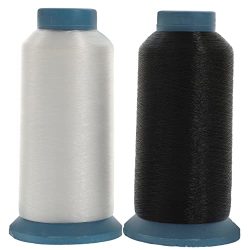 Housoutil 2 Rollen Geflochtenes Nähgarn gerollt zum Nähen Stickerei Nähen für Stoff Ersatz nylonfaden handmade sewing accessories nähbedarf nähmaschine Nähprodukte Nähfaden -Kit pp von Housoutil