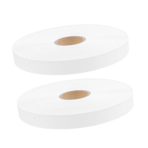 Housoutil 2 Rollen Gewaschene Nylon Gürtel Kleidungsetiketten Blanke Kleidungsanhänger Blanke Größenetiketten Blanke Stoff Kleidungsetiketten Nähgrößenetiketten Wäscheetiketten Blanke von Housoutil