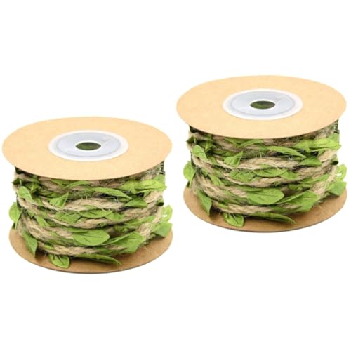 Housoutil 2 Rollen Grünes Dekorationsband Geflochtenes Lanyard für Heim und Gartendekoration für Diy Projekte und Hochzeitsfeiern Langlebig und Wiederverwendbar von Housoutil