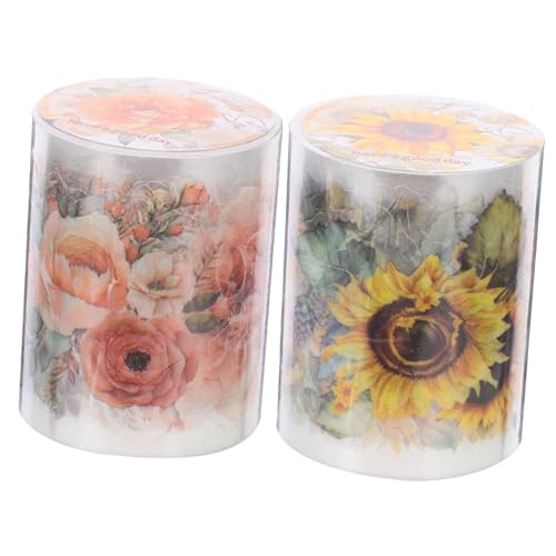 Housoutil 2 Rollen Handband pflanzen Scrapbooking basteln Blumenband Junk-Journal-Zubehör Klebeband dekorativ gemustert Washi Tape zum Aufzeichnen Pflanzenband das Haustier Housoutil 2 Rollen Handband pflanzen Scrapbooking basteln Blumenband Junk-Journal-Zubehör Klebeband dekorativ gemustert Washi Tape zum Aufzeichnen Pflanzenband das Haustier von Housoutil