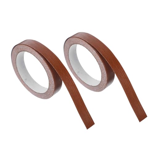 Housoutil 2 Rollen Holzfurnier Kantenband Selbstklebendes Reparaturband für Möbel und Bodenlücken Authentisches Holzmaserungsdesign Einfach Anzuwenden für Diy Projekte und Möbelrenovierung von Housoutil