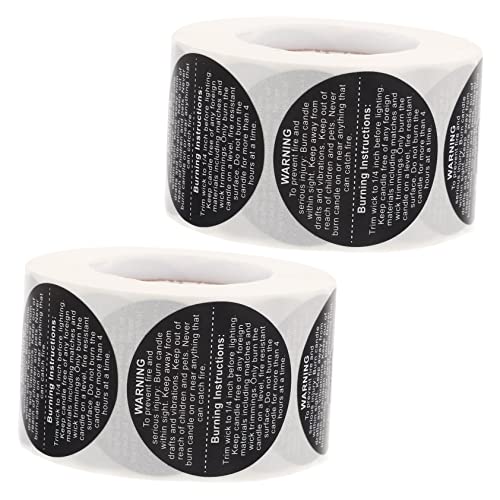 Housoutil 2 Rollen Kerzen-Warnaufkleber offic kerzenbehälter Kerzenetiketten warning kerzengläser groß klein Kerzenwarn-Sicherheitsaufkleber Wachsschmelzetiketten beschichtetes Papier Black Housoutil 2 Rollen Kerzen-Warnaufkleber offic kerzenbehälter Kerzenetiketten warning kerzengläser groß klein Kerzenwarn-Sicherheitsaufkleber Wachsschmelzetiketten beschichtetes Papier Black von Housoutil