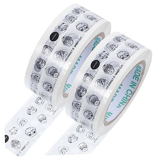Housoutil 2 Rollen Klebeband mit Cartoon Muster Multifunktionales Verpackungsband für Haus und Büro für Kartonversand und Kreative Bastelarbeiten Housoutil 2 Rollen Klebeband mit Cartoon Muster Multifunktionales Verpackungsband für Haus und Büro für Kartonversand und Kreative Bastelarbeiten von Housoutil