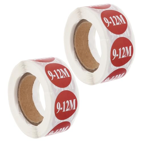 Housoutil 2 Rollen Kleidung Aufkleber für Monate Selbstklebende Sichere und Beschreibbare Sticker für Bekleidung Einzelhandel Housoutil 2 Rollen Kleidung Aufkleber für Monate Selbstklebende Sichere und Beschreibbare Sticker für Bekleidung Einzelhandel von Housoutil