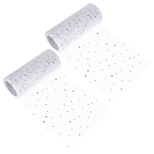 Housoutil 2 Rollen Lasermaschenrolle Glitzerndes Tüllband Funkeln Für Transparenter Stoff Dekorationen Stoff Tüll Led Pailletten-tüll-spitzenstoff Oh Party Hochzeit Weiß Gittergewebe Housoutil 2 Rollen Lasermaschenrolle Glitzerndes Tüllband Funkeln Für Transparenter Stoff Dekorationen Stoff Tüll Led Pailletten-tüll-spitzenstoff Oh Party Hochzeit Weiß Gittergewebe von Housoutil